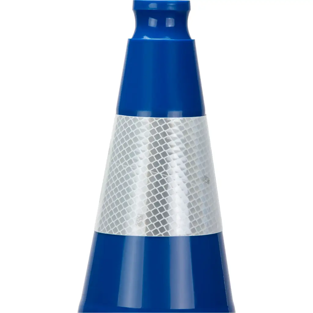 Cône de signalisation de première qualité, 28", Bleu, Bande(s) réfléchissante(s) 4"