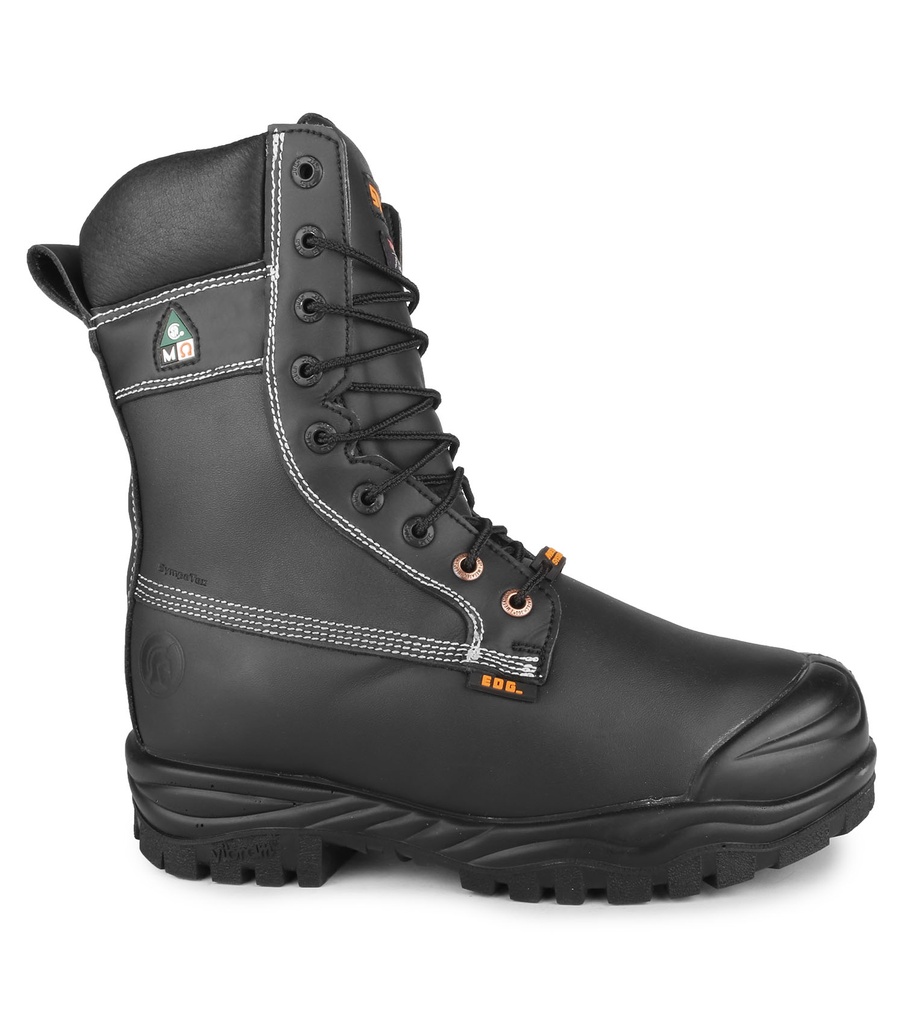 Kimberlite, Bottes de travail 9'' en cuir. Protection métatars (Noir)