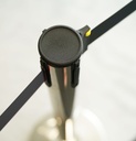 Barrière sur pied en acier inoxydable avec ruban noir rétractable de 2M