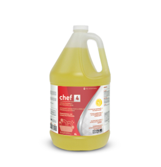 iNO chef 4 Détergent à Vaisselle Manuel 13% Citron 4 L