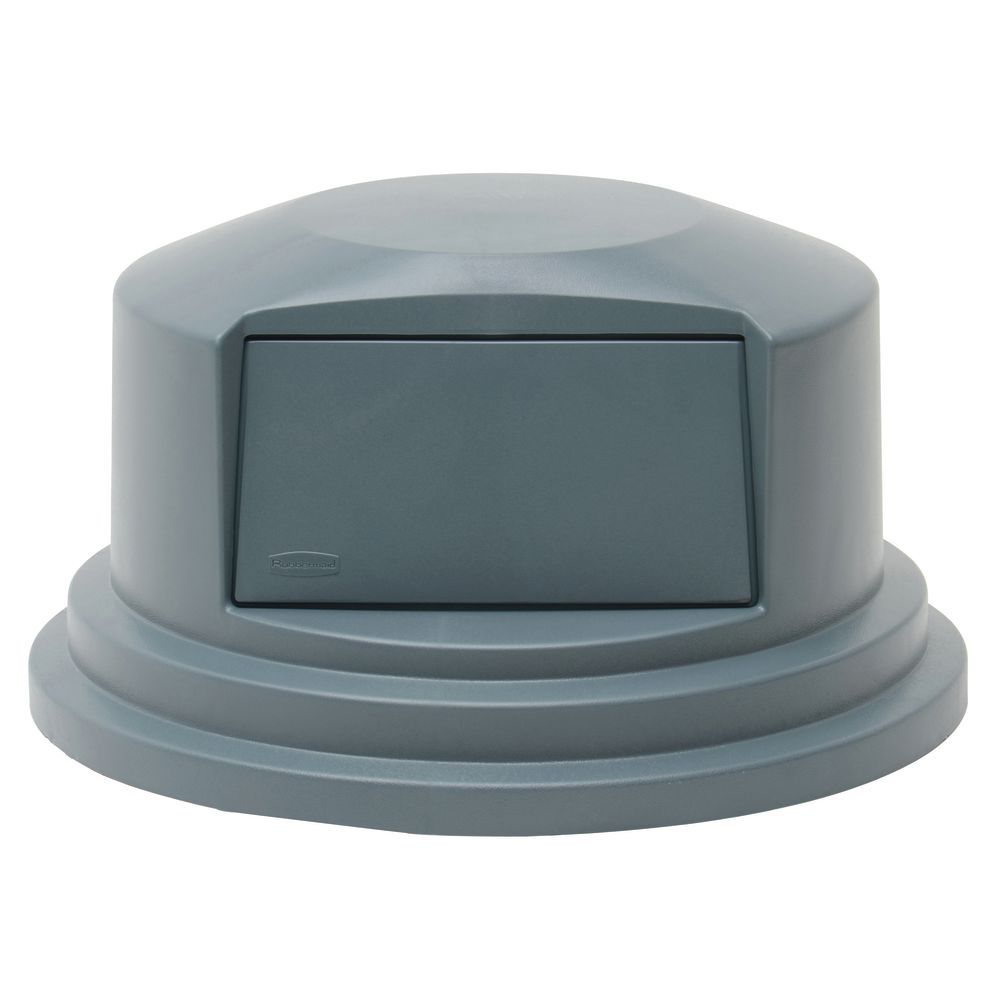 Dessus en dôme en plastique gris pour poubelle BRUTE® de 55 gal - 26 1/2 po de diamètre x 14 1/2 po de hauteur