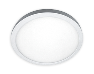 Plafonnier DEL mince en surface rond 5" 8W 500lm 3000K/4000K gradable finition blanche
