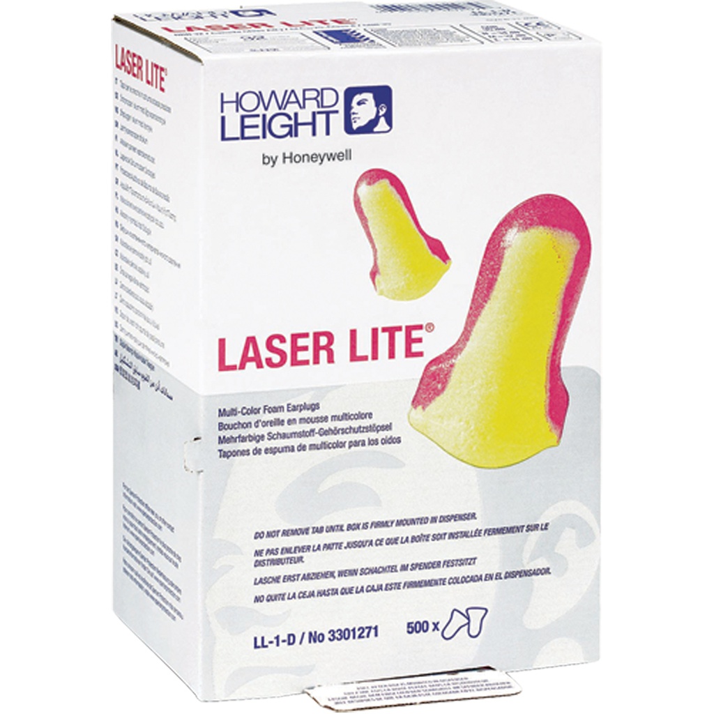 Laser Lite Bouchons d'oreilles NRR 32dB non-cordés 500 paires /Bte
