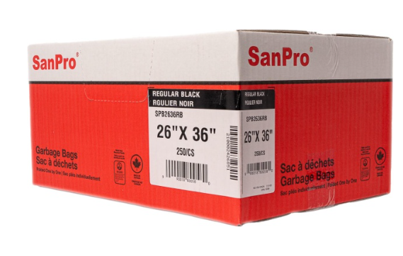 Sacs à déchets SanPro® 26X36 fort noir 200/Cs