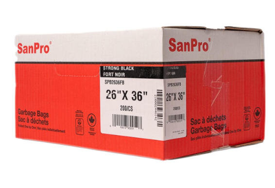 Sacs à déchets SanPro® 26X36 Extra-Fort Noir 150/Cs