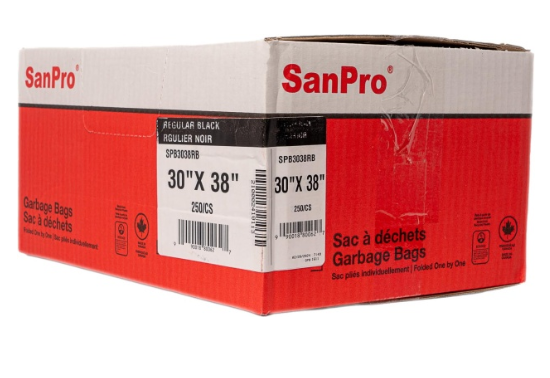 Sacs à déchets SanPro®  30X38 régulier noir 250/Cs