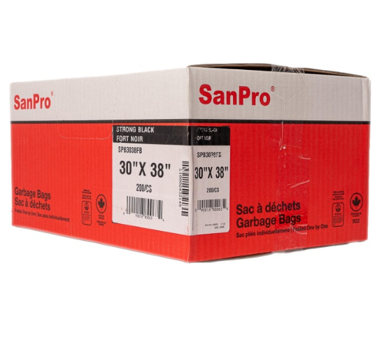 Sacs à déchets SanPro® 30X38 fort noir 200/Cs