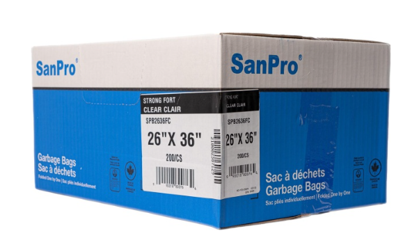 Sacs à déchets SanPro®  26X36 extra-fort clair 150/Cs
