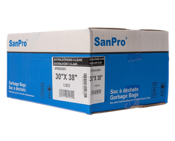 Sacs à déchets SanPro®  30X38 extra-fort clair 125/Cs