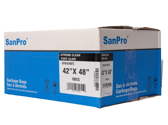 Sacs à déchets SanPro® 42X48 fort clair 100/Cs