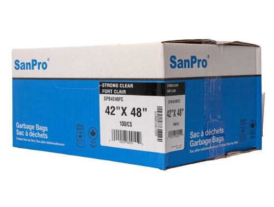 Sacs à déchets SanPro® 42X48 extra-fort clair 100/Cs