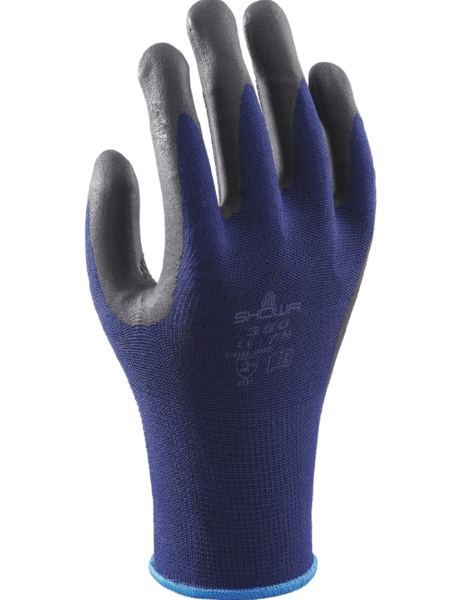 ATLAS 380 GANTS EN NYLON BLEU PAUME ENDUITE DE NITRILE  T07 / S