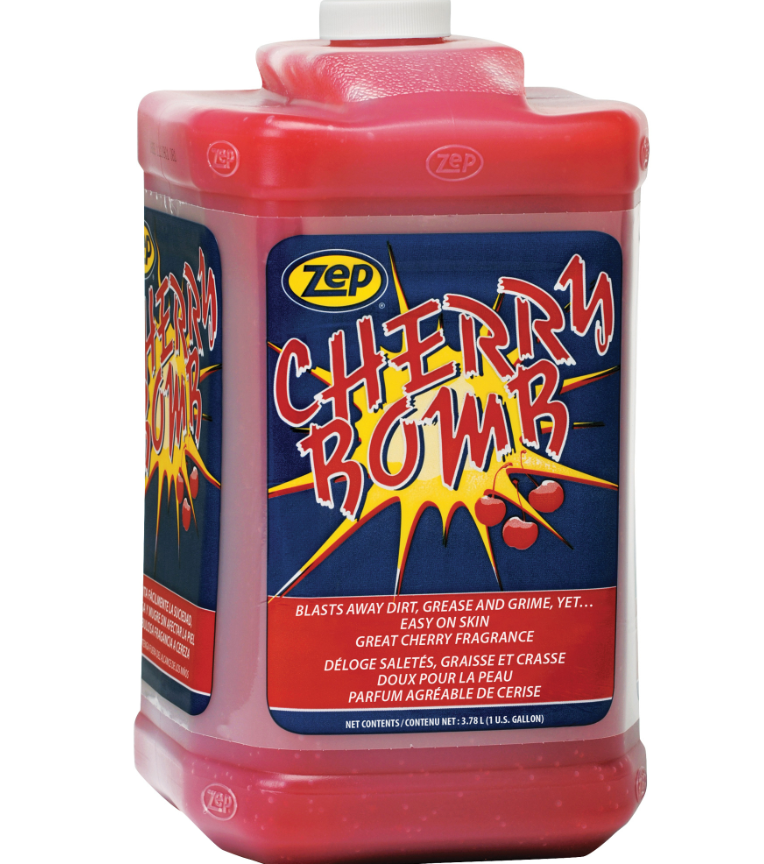 ZEP Nettoyant surpuissant pour les mains Cherry Bomb, Pierre ponce, 3,78 L, Bouteille, Cerise