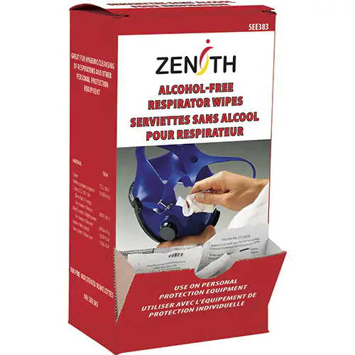 Lingettes nettoyantes pour respirateurs et EPI