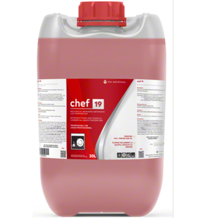 INO CHEF 19 DETERGENT PR LAVE-VAISSELLE COM. BASSE-TEMP. 20 L