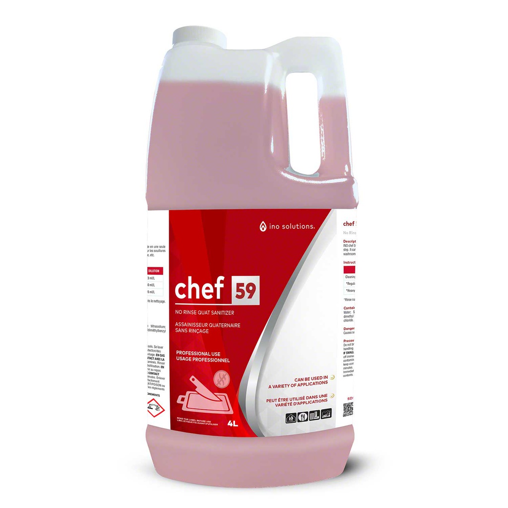 INO CHEF 59 ASSAINISSANT DESINFECTANT QUATERNAIRE 4 L