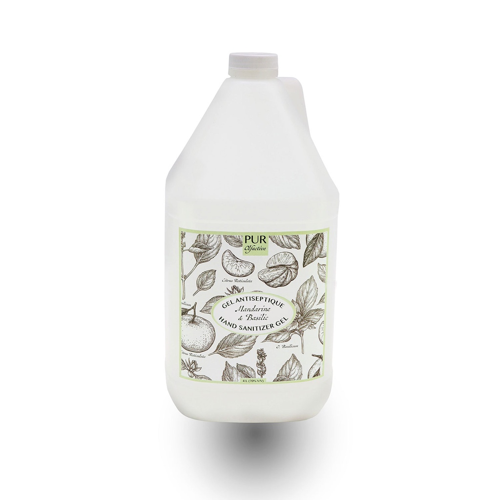 Mandarine & Basil Antiseptic gel alcohol 70% 4L