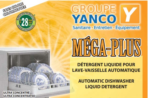 MEGA PLUS DETERGENT A VAISSELLE DURETE EAU MOYENNE-DURE 4 L