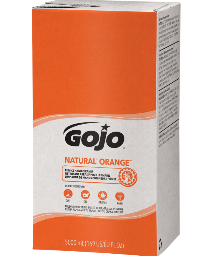 Gojo, Nettoyant à mains Pro TDX 5000 Natural Orange, Pierre ponce, 5 L, Recharge, Agrumes/Orange