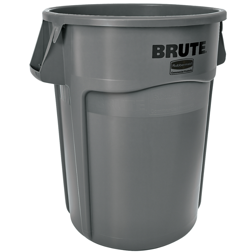  Contenants ronds Brute, Polyéthylène,32 GAL / 121.1 L GRIS