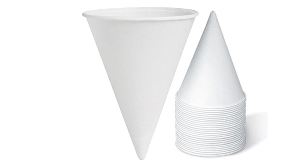 Verres coniques 4OZ en papier blanc 200/Pqt