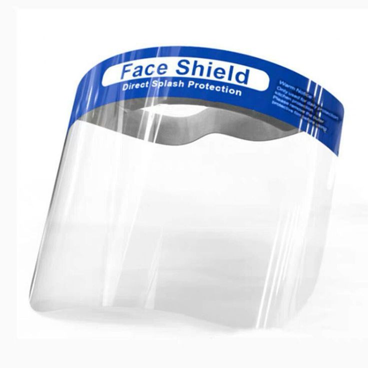 Clear anti-fog face shield with comfort sponge