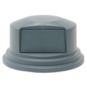  Dessus en dôme en plastique gris pour poubelle BRUTE® de 55 gal - 26 1/2 po de diamètre x 14 1/2 po de hauteur
