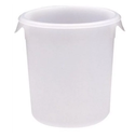  Contenants ronds, 7-4/5" ha x 8-1/2" p, Capacité de 3,79 L, Blanc