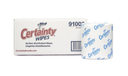 Certainty Wipes Lingettes désinfectantes pour le bureau 8" x 6" 2 rouleaux de 1000 feuilles /Cs