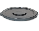  Couvercles ronds Brute, Couvercle plat, Plastique/Polyéthylène, Convient aux contenants 19-7/8" dia.