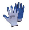 Gants de travail en tricot à ficelle, paume enduite de latex bleu froisséT 08 / M