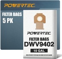 Lot de 5 sacs en polaire pour extracteur de poussiere Dewalt DWV010, DWV012, DWV015.