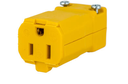 PRISE FEMELLE 15A 125V 2P 3F JAUNE